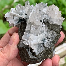 Nemonomegranate Stone Crystal Calcite Symbiosis Natural Mineral Crystal Specimen Pendulum Collection Teaching Kop