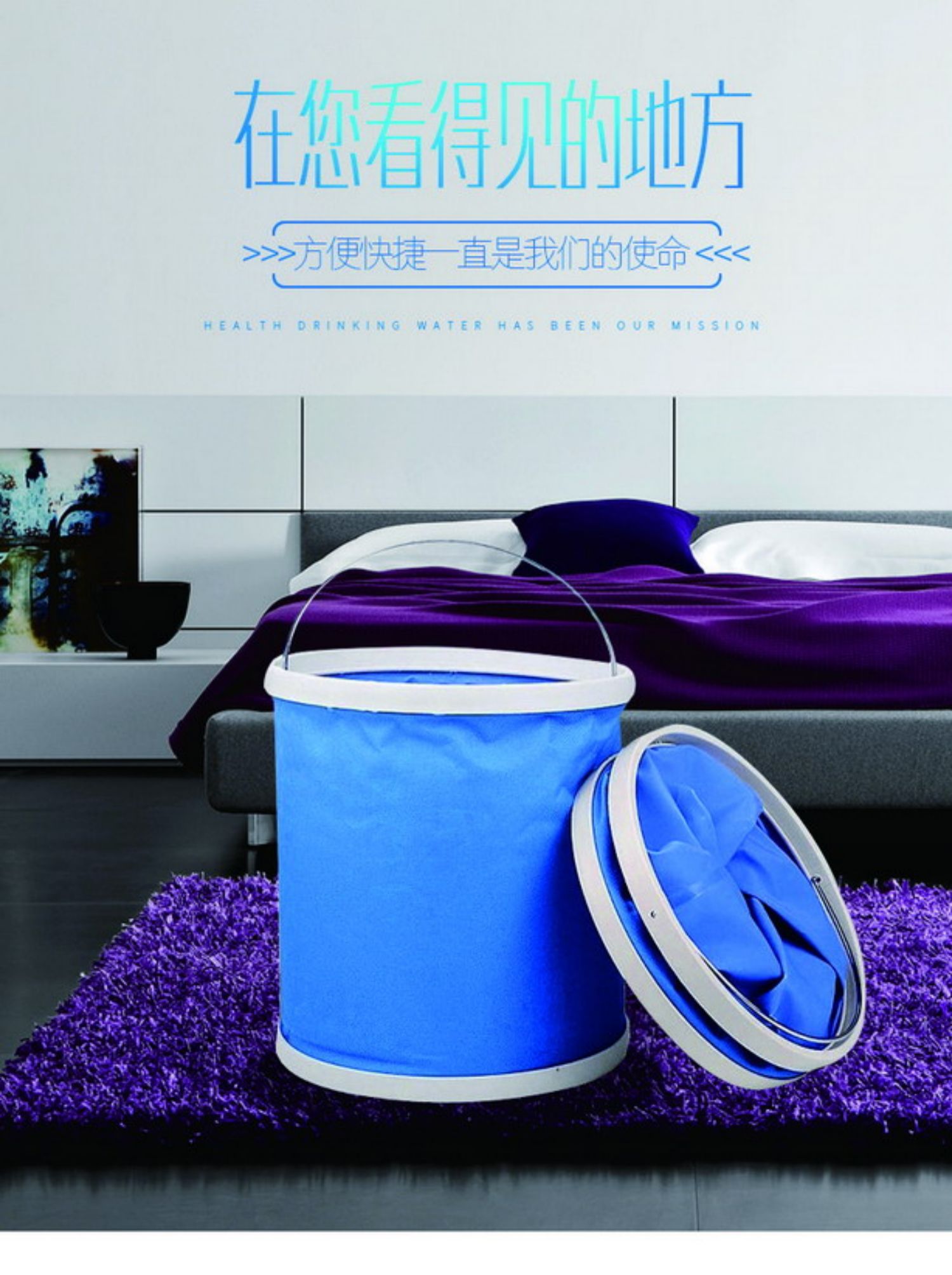 Xe gấp xô rửa xe xô xô di động kính thiên văn ngoài trời đa chức năng lưu trữ lớn nguồn cung cấp nước câu cá - Sản phẩm làm sạch xe chổi vệ sinh nội thất ô tô