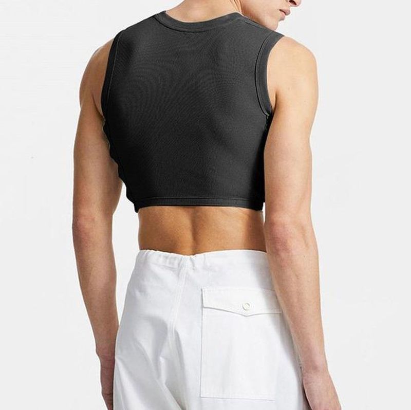 Title 5, Heren mouwloze tanktop met onregelmatige splici...