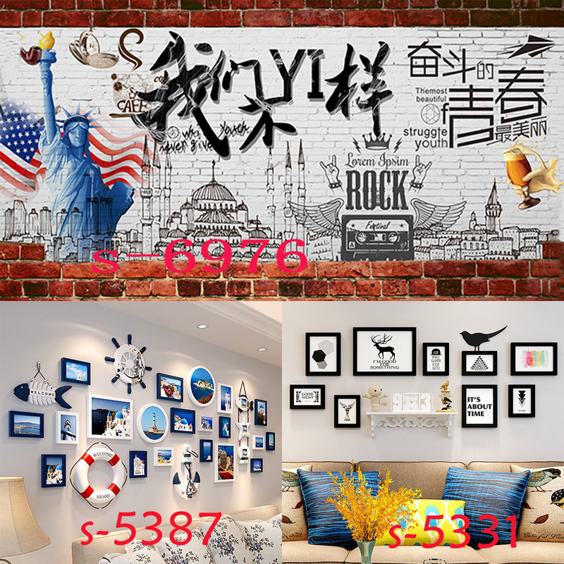 Men and women yy anchor background cloth fast hand background wall 3d live broadcast background cloth brick wall indoor net red background cloth European style
