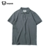 Panda mùa hè áo polo nam thêu tay ngắn màu rắn nền tảng cotton giản dị T-shirt ve áo top áo polo nam đẹp Polo