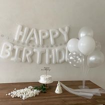 ins wind senssen department brief white aluminum film balloon birthday decoration baby birthday party arrangement shooting props