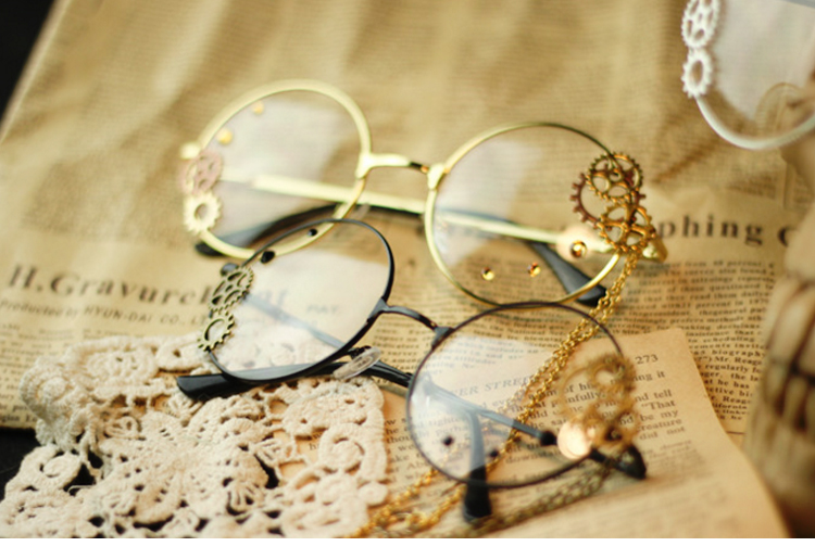 Steampunk kính Lolita dựa retro gothic kính khuếch tán nóng bán kính râm