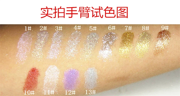 Siêu flash! Phấn mắt Glossy Powder Long lanh Alpha Chuyên nghiệp Trang điểm Long lanh Bột hộp đêm Shiny Laser Gloss Powder phấn mắt 3ce 4 màu