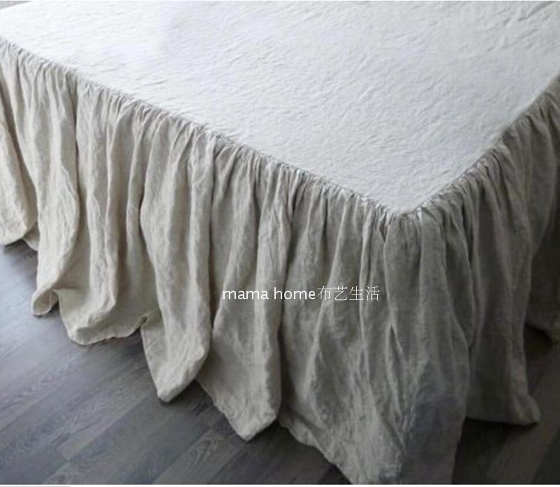Váy ngủ lá sen châu Âu gấp giường trắng váy ngủ trải giường hoa sen đồng bằng 1,8 m 1,5 m 1,2 m - Váy Petti ga giường viền họa tiết