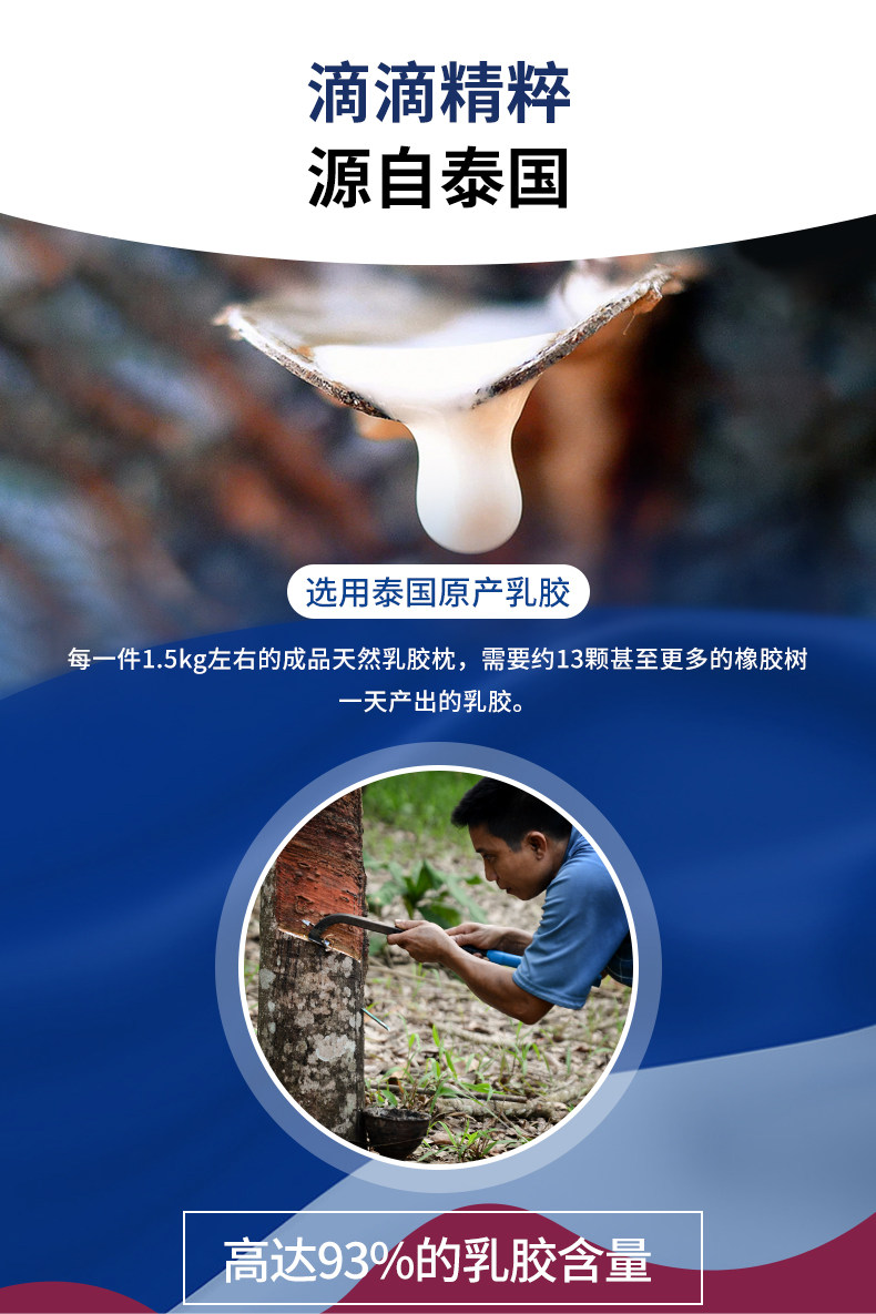 93%泰国进口原液,福满园 泰国护颈乳胶枕 39元包邮 值值值-买手聚集的地方
