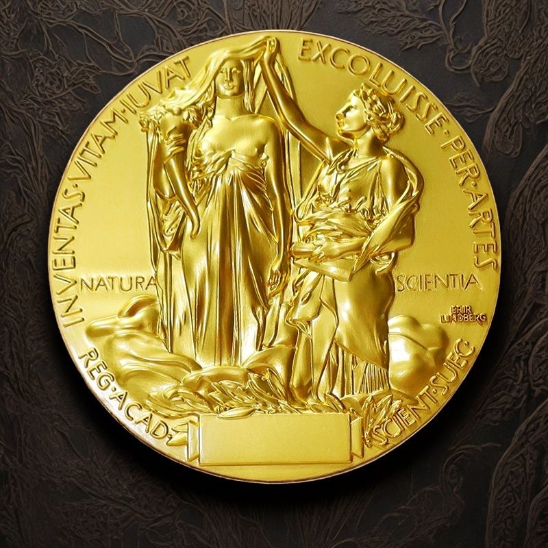 Nobel Prize in Physics Medal Peace Prize Commemorative Medal Original 1:1 Replica Three-Dimensional Relief Portrait Badge