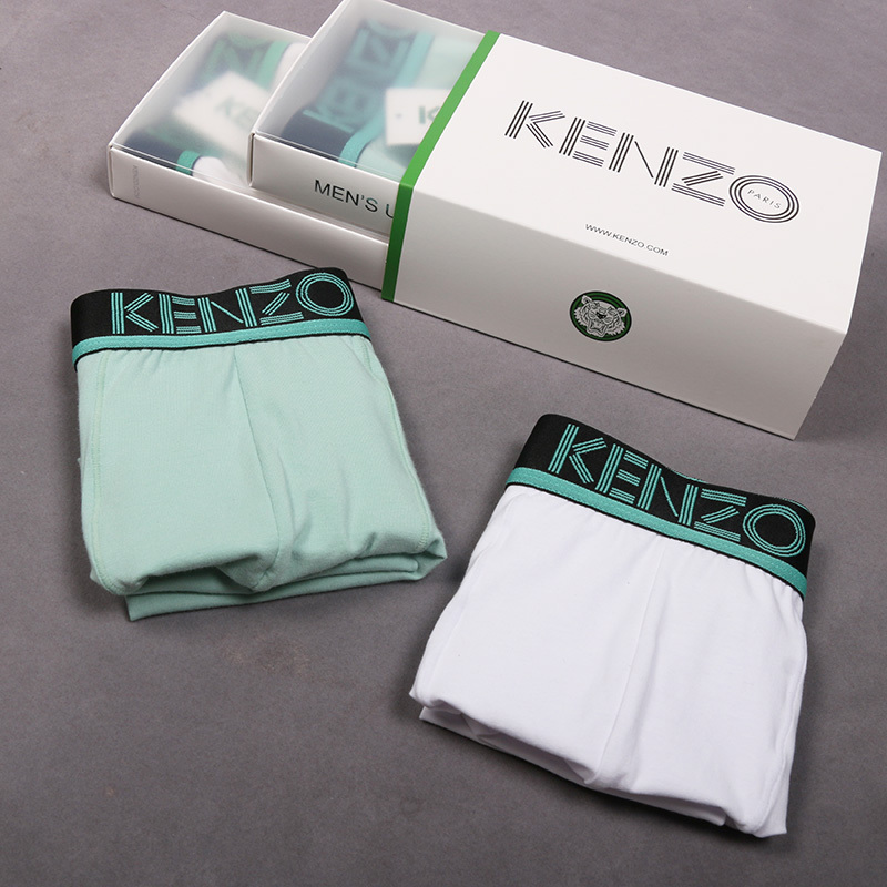 Men's Four-Corner Pure Cotton Underwear Gift Box, Summer Thin Breathable High-End Boxer Briefs, Gift for Boyfriend, Trendy Brand with Tiger Head Design