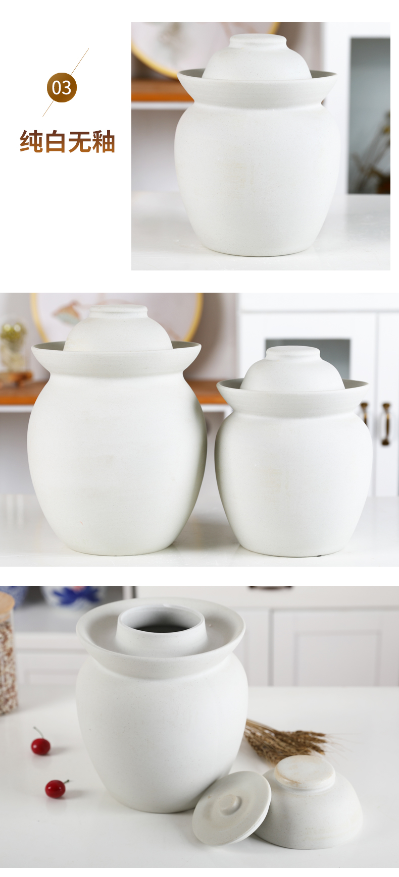 Kimchi altar double cover pickles unglazed seal pickle jar sichuan pickled egg cylinder thickening of jingdezhen ceramic small jars