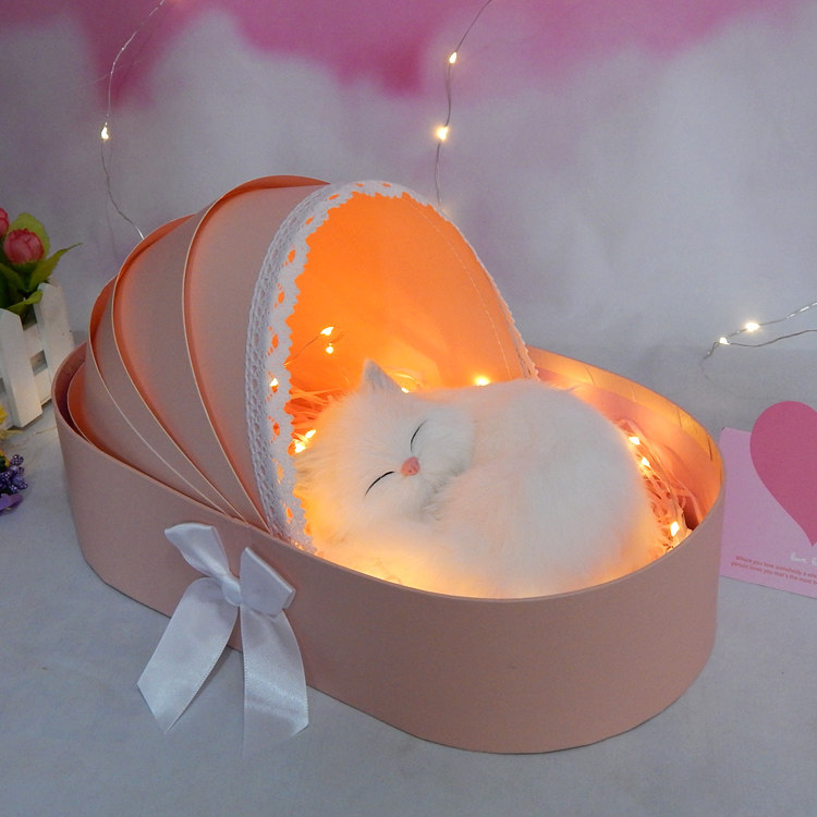 Simulation of cat doll doll doll for creative cat control seven-day Valentine's Day to give girlfriend's birthday present