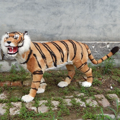 Имитация большого тигра, имитация меха, плюшевые животные, подарочные украшения, реквизит для тигра, украшения для кино и телевидения, реквизит