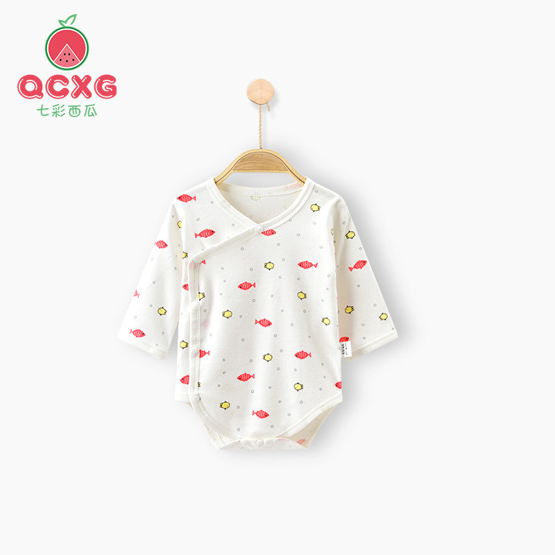 Baby Even body clothes spring autumn and winter baby Triangle khau bag fart clothes newborn long sleeve belly-care pure cotton beating bottom clothes
