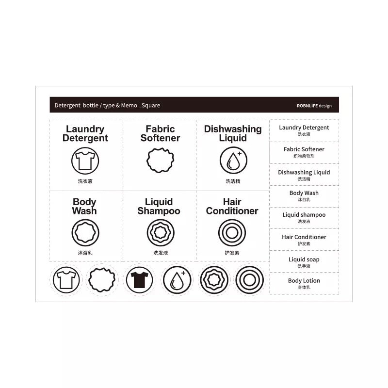 Art and Cocosmetics Packaging Bottle Labels Paper Logo sticker Skin Care Products Trial Kits Packaging Waterproof Adhesive Paper