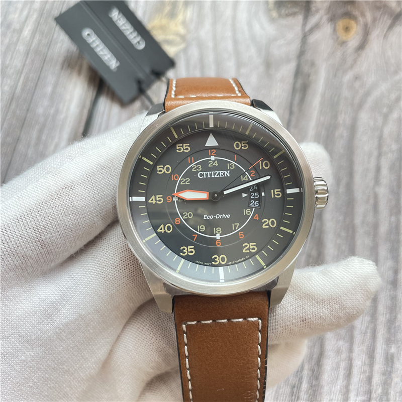 Spot CITIZENcitizen male watch AW1361-10H pilot modeling photokinetic watch real strap