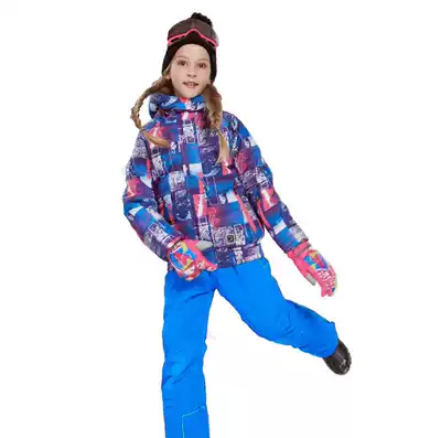 Phibee Phoebe baby elephant female baby children's ski suit set male middle and older children two-piece waterproof, breathable and warm