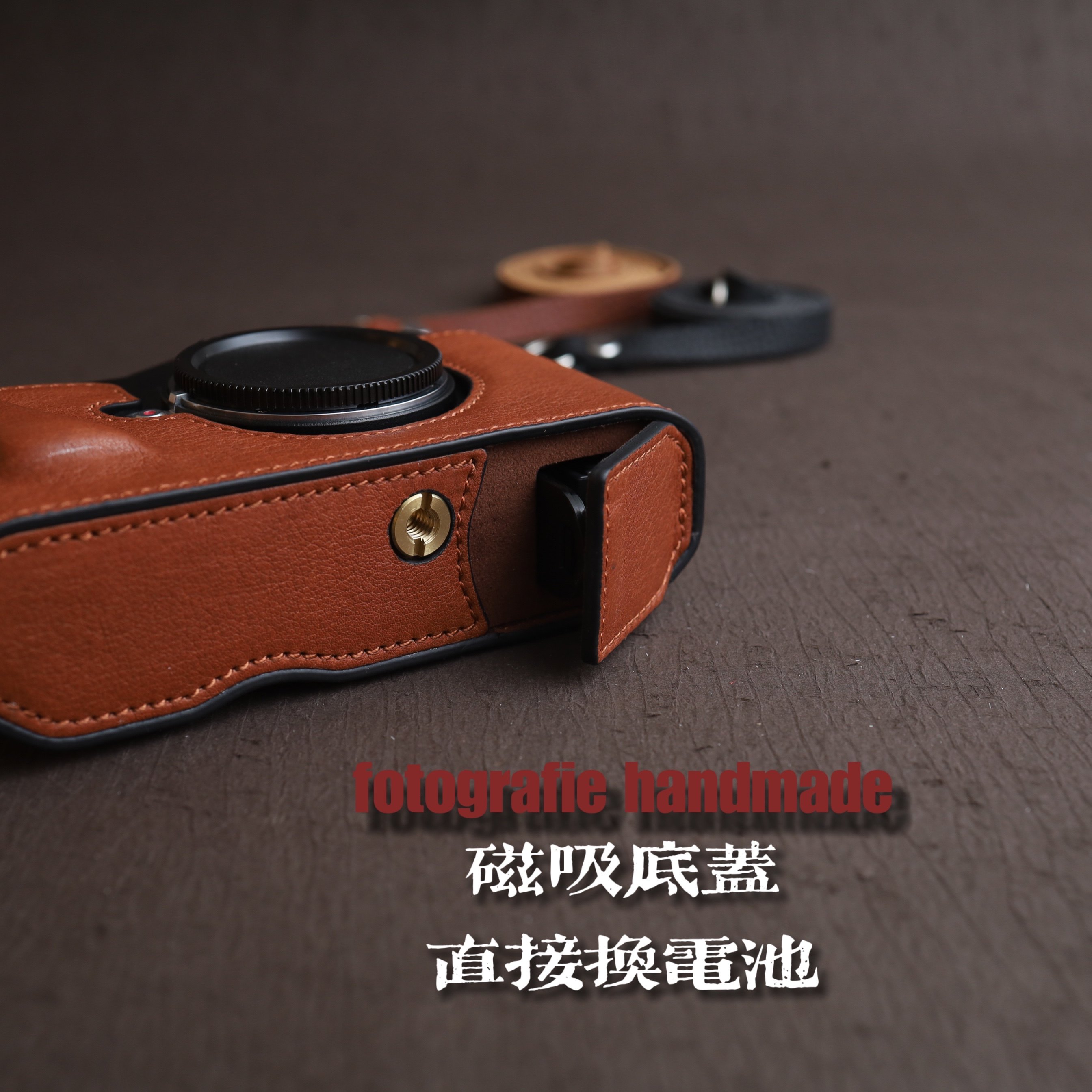 handwork Photo Camera Genuine leather cowhide Bag Body BOX Case