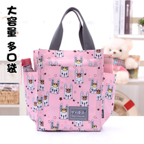  Student lunch box bag handbag waterproof large bento bag Japanese-style work rice bag large capacity cartoon mommy bag