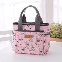  New cartoon tote bag Large capacity bento bag portable student lunch box bag Lunch bag mommy bag hand-carried cloth bag