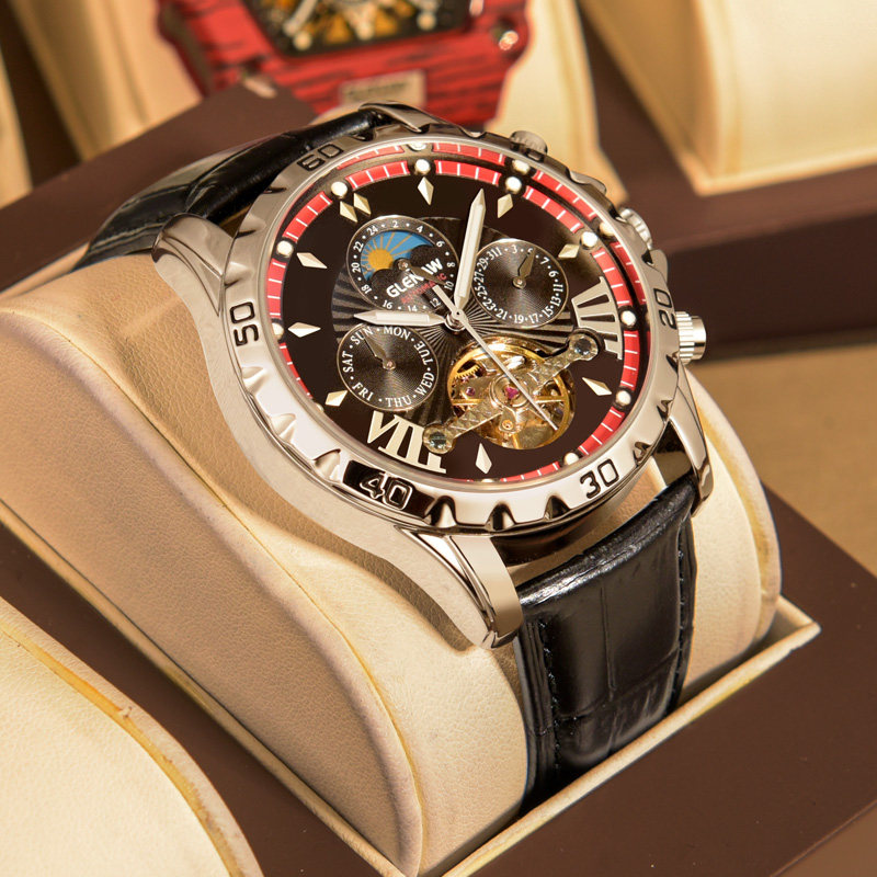 Official new watches men's fully automatic mechanical watches  Flywheel Hollowed-out Students Domestic Watches Male