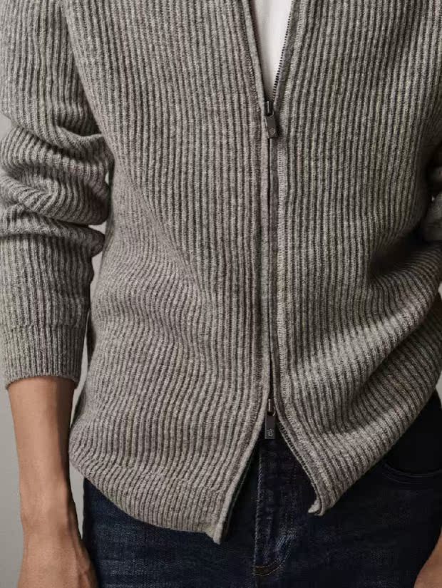 18 Winter Xiban M len len cashmere len đan len phi công nam đan áo giữ nhiệt nam