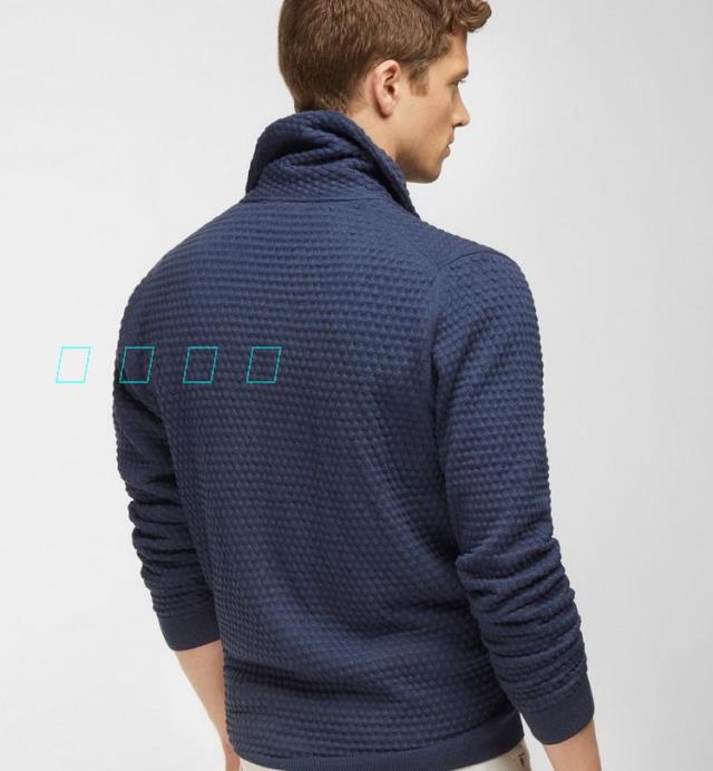 Mùa thu Tây D lớp cổ áo kết cấu cổ áo đan len nam áo len cardigan nam