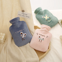 Cute plush hot water bag water water bottle flush small mini explosion proof hand warm treasure children student Hot compress bag