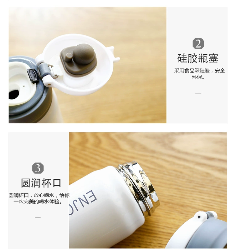 Đơn giản và nhỏ phiên bản tiếng Hàn tươi của cốc nữ sinh viên vài chiếc cốc inox văn học cầm tay trẻ em sáng tạo - Tách bình giữ nhiệt tốt