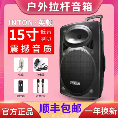 Yington square dance audio Bluetooth outdoor K song high-power professional singing heavy subwoofer mobile trolley speaker
