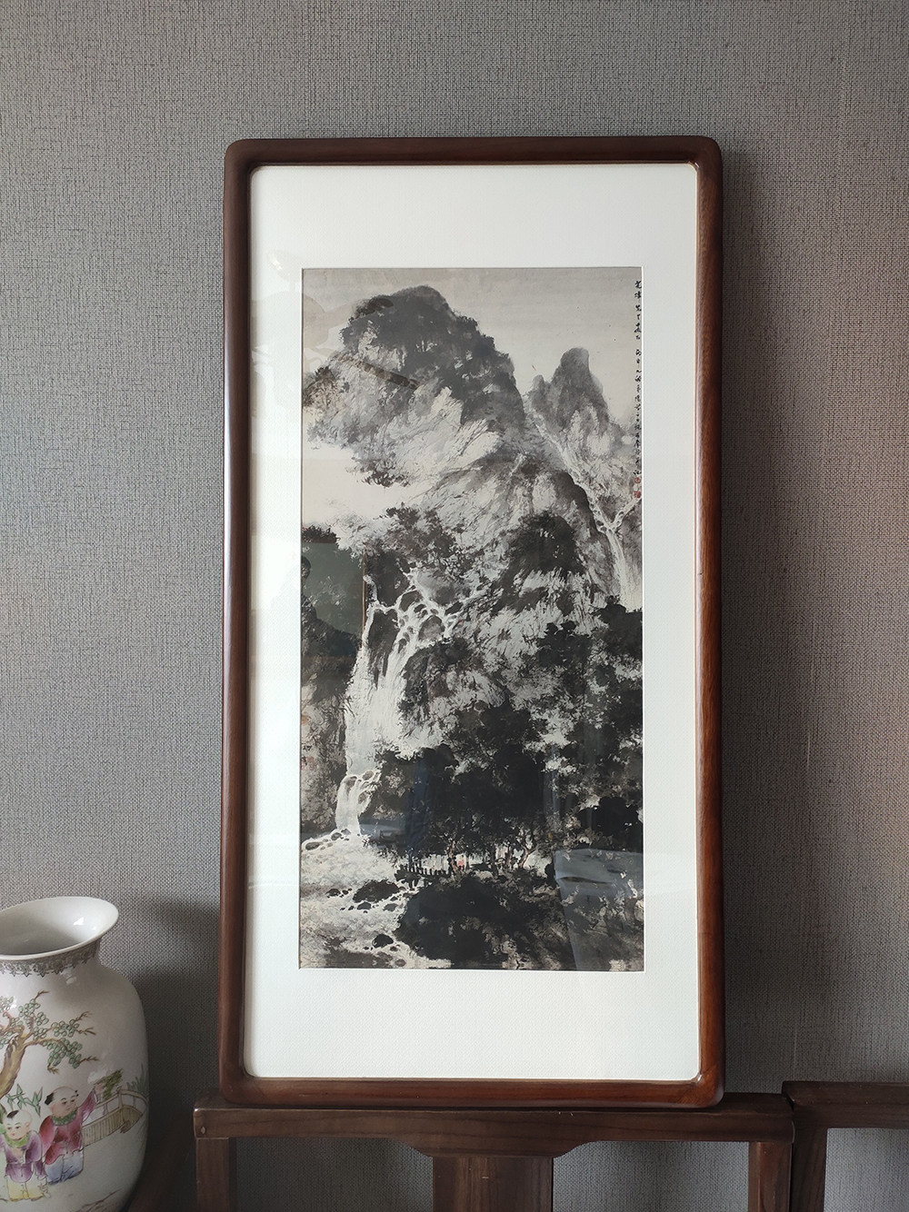 Fu huaishi Qingyin Yatji Set picture frame 49x94 cm Tea room Book room hanging painting (in kind) -Taobao