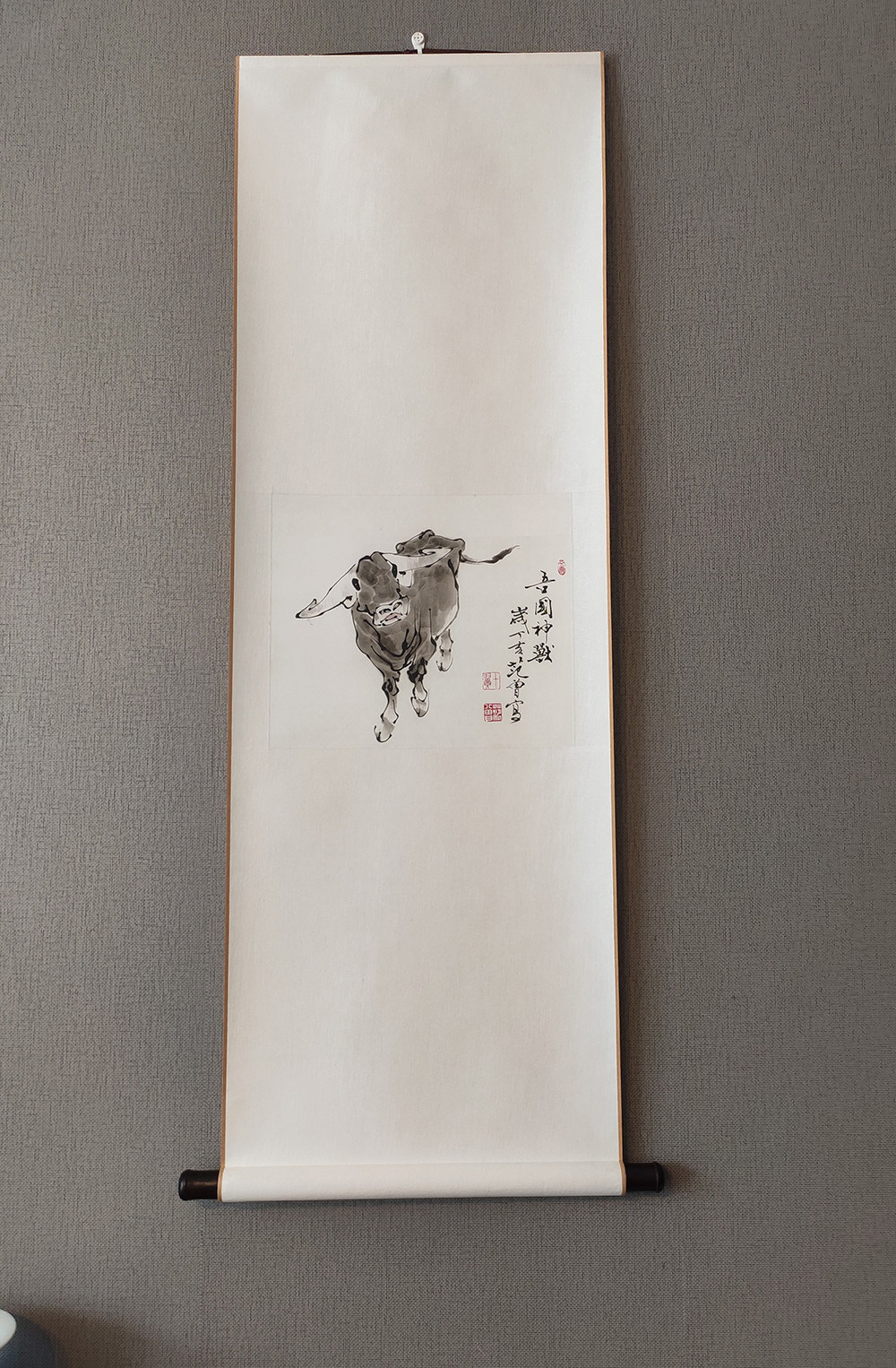 Fan Zeng Niu 43x130 cm Tea Room Book Room Hung Painting Calligraphy has been framed in kind) - Taobao