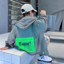 Children sunscreen boy Summer 2022 new ice silk air conditioning shirt breathable skin clothes light and thin sunscreen jacket