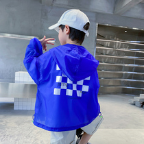 Children sunscreen boy Summer 2022 new ice silk air conditioning cardiovert street breathable light and thin sun protection jacket tide