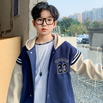 Boy jacket Spring outfit 2022 Spring autumn new blouses CUHK Tong Sport jacket Childrens handsome Baseball Uniform Korean version