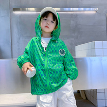 Children sunscreen boy Summer 2022 new ice silk air conditioning cardiovert street breathable light and thin sun protection jacket tide