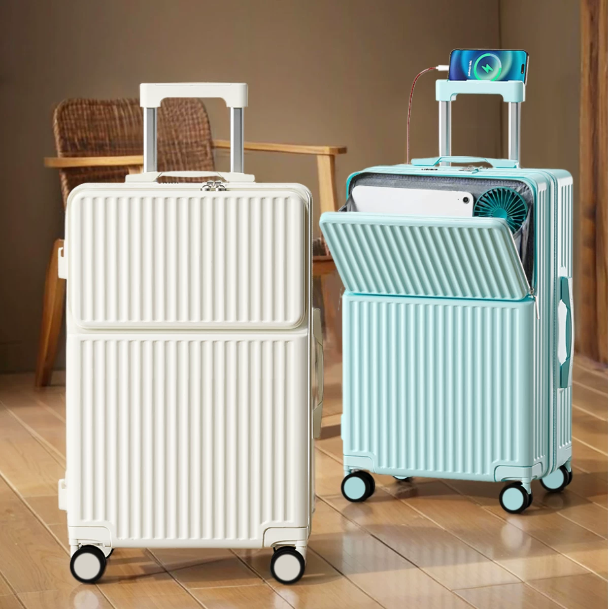 Capacious suitcase, 20 inch, 28 inch
