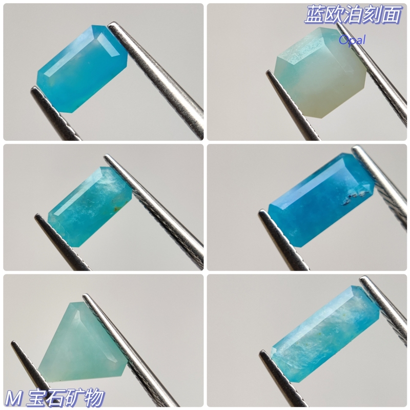New Product Blue Opal Faceted, Gemstone Specimen for Learning and Identification, Origin Peru