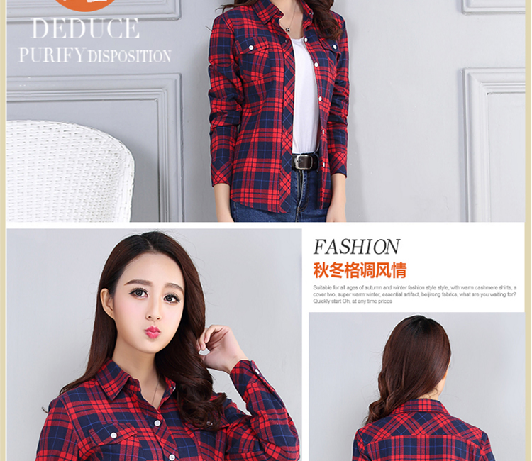 Mùa xuân và mùa thu 2019 phiên bản mới của Hàn Quốc của áo sơ mi kẻ sọc cotton cotton nữ dài tay rộng kích cỡ áo rộng học sinh các mẫu áo sơ mi