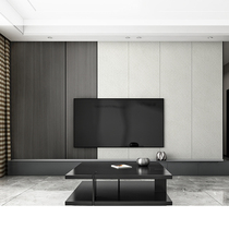 Bamboo and wood fiber wall panel TV background wall gusset Nordic quick installation living room bedroom grille integrated wall panel decoration