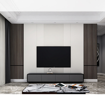Modern simple solid wood grille integrated wall Bamboo and wood fiber wall panel Sofa decorative plate buckle plate TV background wall