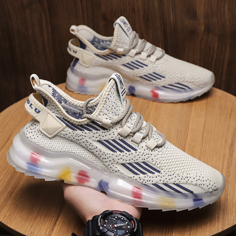 New 2022 casual sports shoes trend men's mesh coconut breathable trend all-match tide shoes running shoes men