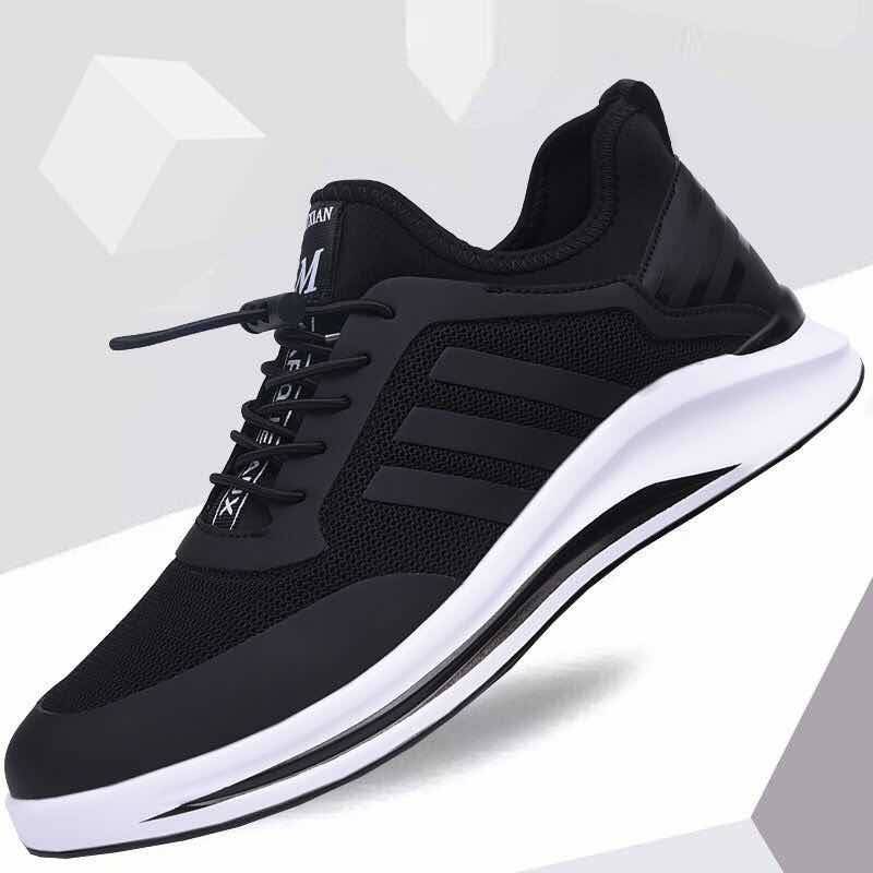 2022 new men's non-slip casual sports shoes trend all-match breathable mesh men's shoes deodorant comfortable shoes men