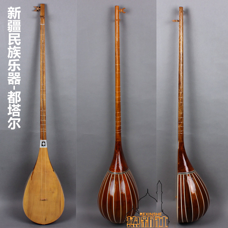 Xinjiang musical instruments Uyghur hand-made national musical instruments Dutal playing standard piano local stringed instruments