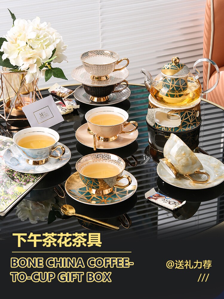 Fruit Flower Tea Pot Candle Heat Tea Furnace Tea Toilet English afternoon Tea pot Set Cup Ceramic Health Cup