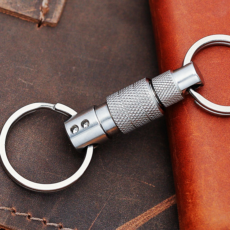 Quick key buckle Titanium titanium alloy backpack buckle steam punk Keychain titanium brief creative waist buckle-Taobao