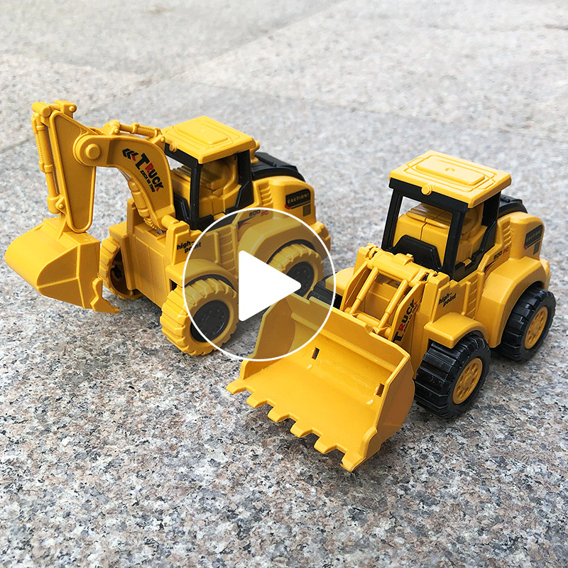 Male child excavator toy car Puzzle 4-5-6-7 Year Old Boy Enlightenment 0-9-12-month Baby Gift 3-Taobao
