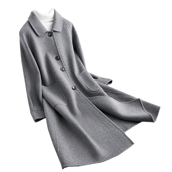 Difen lujia wool double-sided korean coat for women
