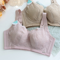 Guffian chest thin C cup D cup lace breathable breathable gathering on underwear without steel ring to prevent walking girl