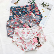 Colourful Fields New Morandi Soft Skating Silk Comfort High Play Slim Speed Dry Bacteriostatic Wrap Hip Mid Waist Womens Underwear 31299