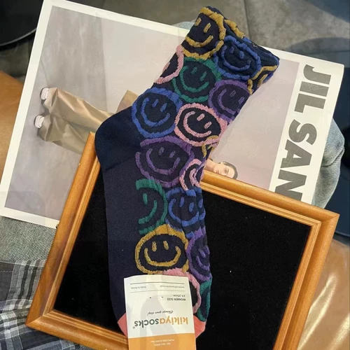 Корейская версия Dongdamen взрыв пузырьки улыбающиеся носки лица