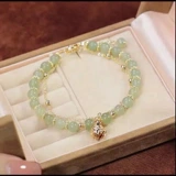 Натуральный браслет с одной бусиной из нефрита, не выцветает